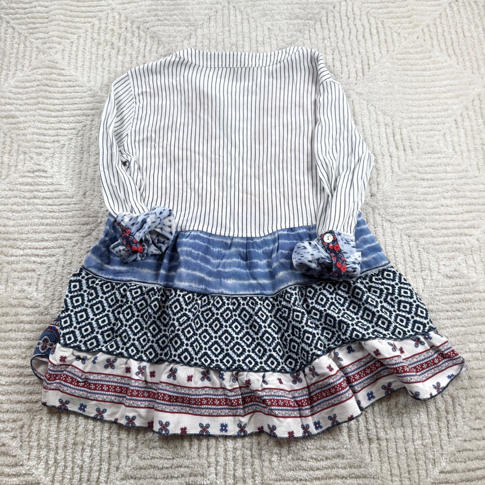 John Mark Tunic Top Women XS Tiered Boho Artsy Chic Peplum Whimsical Cottagrcore - Picture 2 of 10